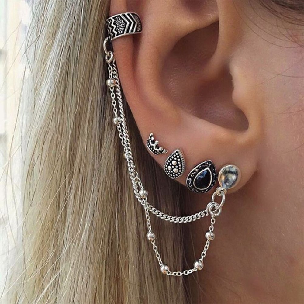 Earrings ~ 5 ~ European ~ Drop ~ Chain ~ Ear Cuff